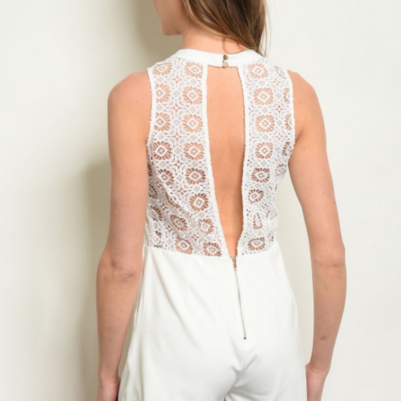 IVORY LACE ROMPER - Picture 2 of 2
